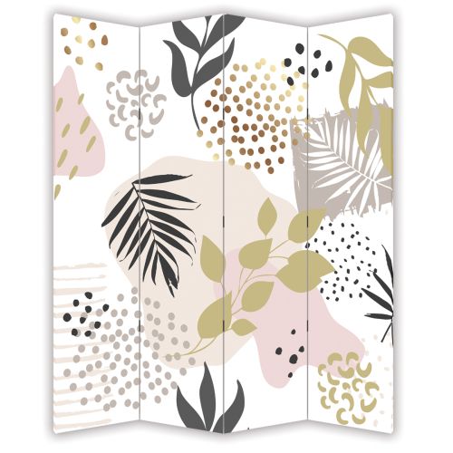 P9291 Decorative Screen Room divider Abstraction with leaves (3,4,5 or 6 panels)