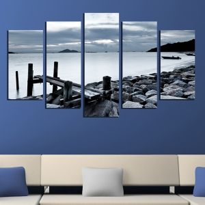 0310 Wall art decoration (set of 5 pieces)  Coast