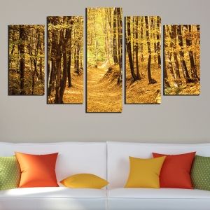 0319 Wall art decoration (set of 5 pieces) Autumn