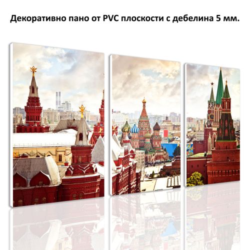 Картина-пано от 3 части, Материал: PVC, общ размер: 64х40 см. SALE0376