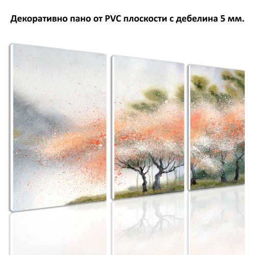 SALE0008 Wall art decoration (set of 3 pieces) Material: PVC, overall size: 64x40 cm.