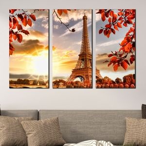 0397 Wall art decoration (set of 3 pieces) Paris 