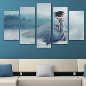 0639 Wall art decoration (set of 5 pieces) Beautiful dress