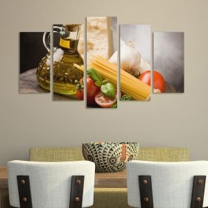 0111 Wall art decoration (set of 5 pieces) Pasta