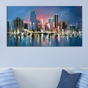 0734 Wall art decoration Abstract city