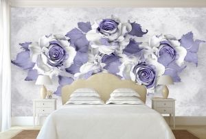 T0751 Wallpaper 3D Abstract roses