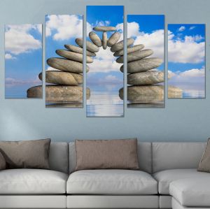 0834 Wall art decoration (set of 5 pieces) Balance