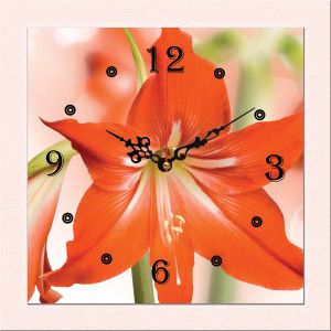 C0202_1 Clock with print Lilium