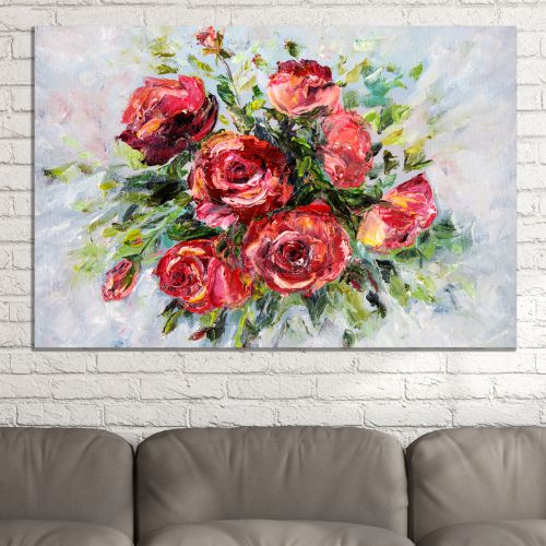 0563_1 Wall art decoration Red roses