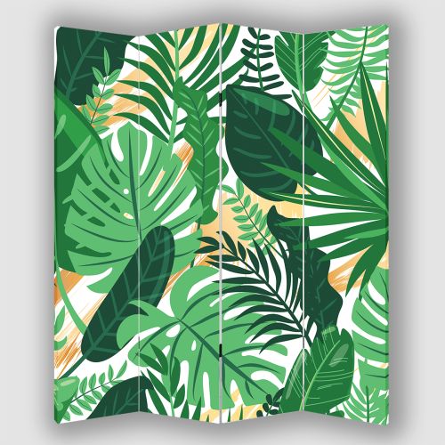 P0890 Decorative Screen Room divider Tropical leaves (3,4,5 or 6 panels)