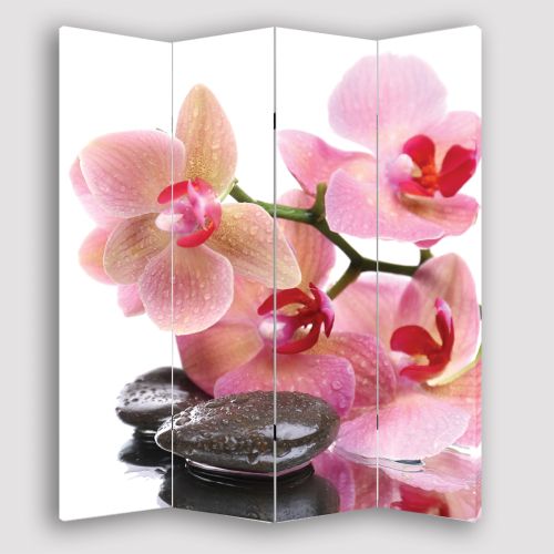 P0063 Decorative Screen Room divider Pink orchid (3,4,5 or 6 panels)