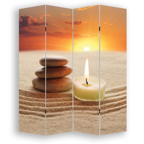 P0350 Decorative Screen Room divider Zen - sunset (3,4,5 or 6 panels)