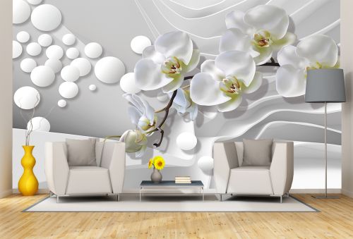 T9216 3D Wallpaper Orchids