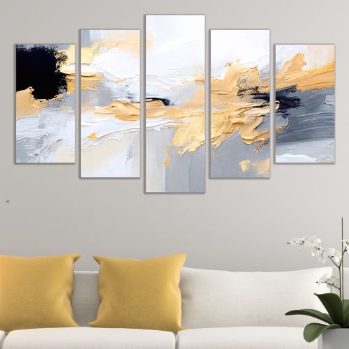 0926 Wall art decoration (set of 5 pieces) Abstraction