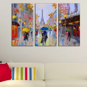 0192 Wall art decoration (set of 3 pieces) Paris