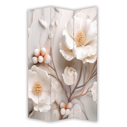 P9230 Decorative Screen Room divider 3D Flowers (3, 4, 5 or 6 panels)