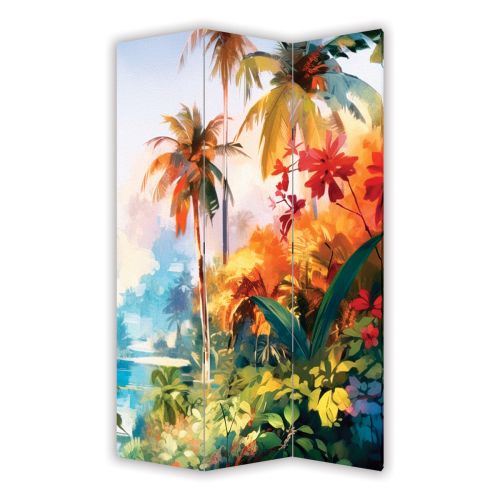 P9235 Decorative Screen Room divider Tropical landscape (3,4,5 or 6 panels)