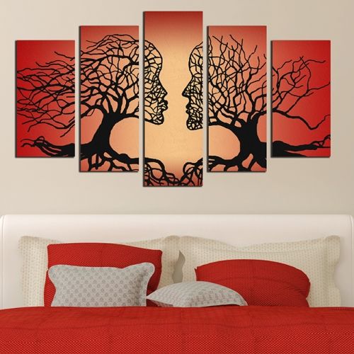 Modern canvas arts for bedroom