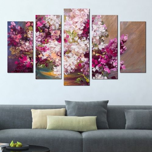 Canvas wall art with lilac