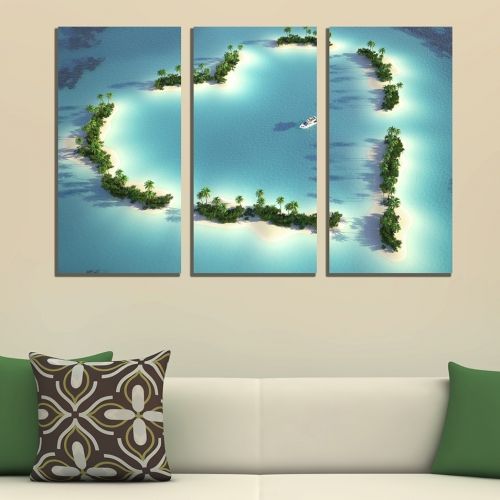 Living room wall art decoration Island