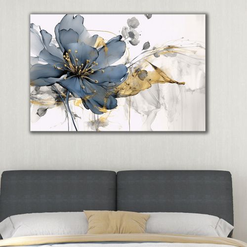 1098 Wall art decoration The Whisper of the Blue Flower - Abstraction