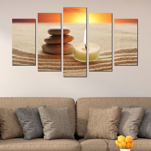 Modern wall art zen sunset