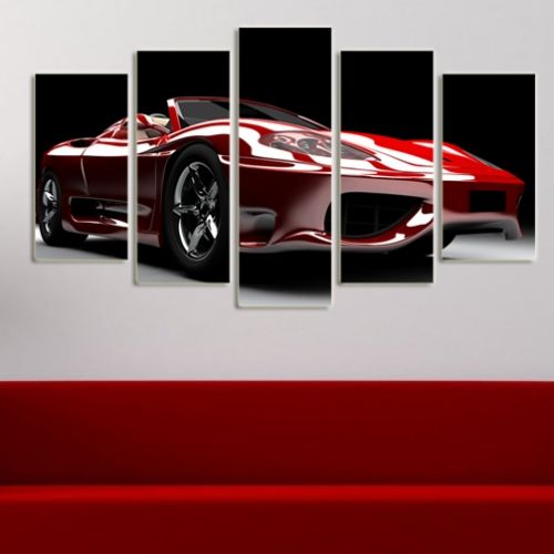 Canvas art decoration 5 pieces speed Dubai