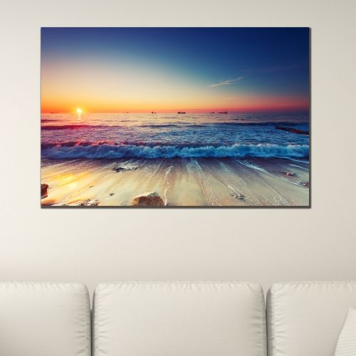 Wall art decoration beach blue sea