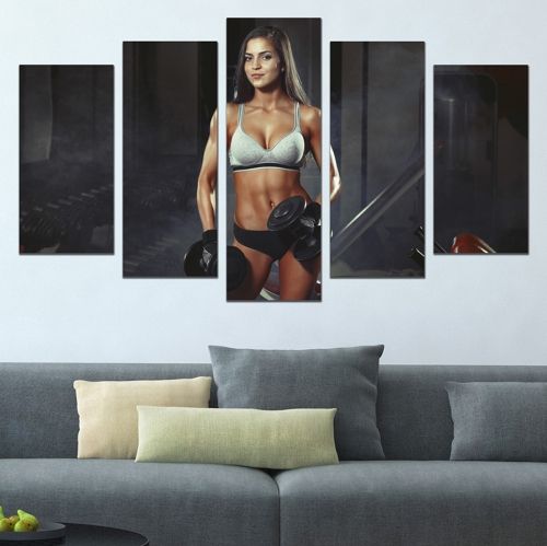 Canvas art set Fitness girl