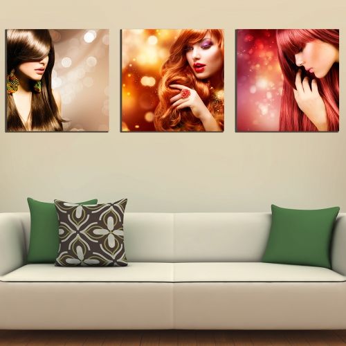 3 parts set wall art decoration for hair-dressing salon