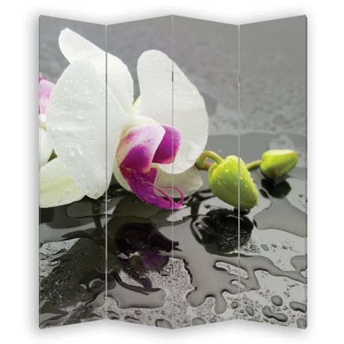 P0439 Decorative Screen Room divider White orchid (3,4,5 or 6 panels)