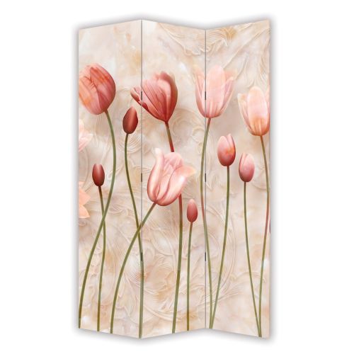 P9002 Decorative Screen Room divider Soft tulips (3,4,5 or 6 panels)