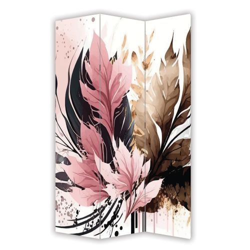 P0951 Decorative Screen Room divider Abstract flowers and leaves (3,4,5 or 6 panels)