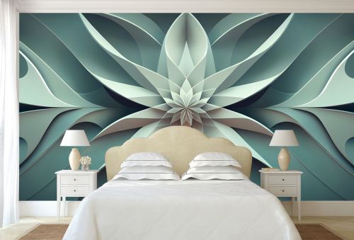 T9258 Wallpaper 3D Symmetrical Shapes