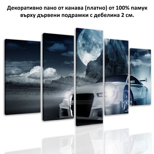 0646 Wall art decoration (set of 5 pieces) Night race