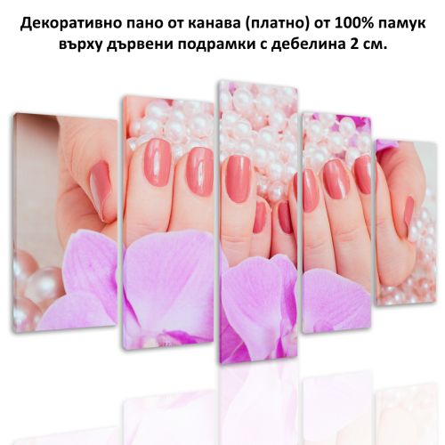 0628 Wall art decoration (set of 5 pieces) Beautiful manicure