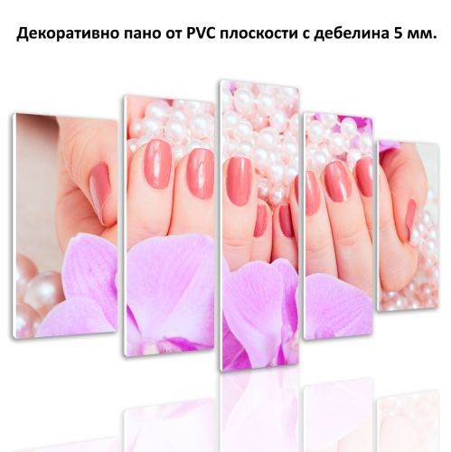 0628 Wall art decoration (set of 5 pieces) Beautiful manicure