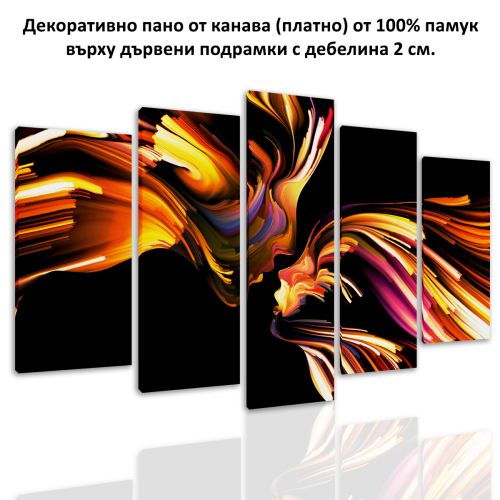 0604 Abstract wall art decoration (set of 5 pieces) Abstract love