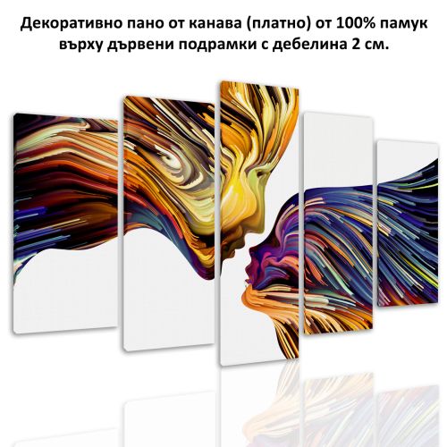 0603 Abstract wall art decoration (set of 5 pieces) Abstract love