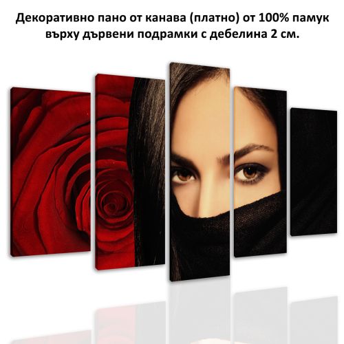 0599 Wall art decoration (set of 5 pieces) Mysterious