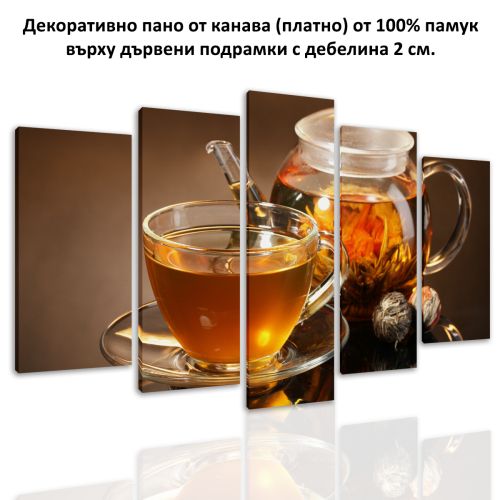 0544 Wall art decoration (set of 5 pieces) Tea