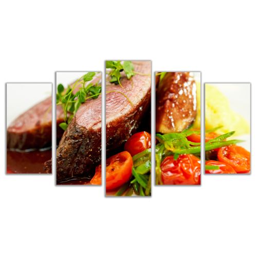 0491 Wall art decoration (set of 5 pieces) Speciality of meat