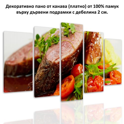 0491 Wall art decoration (set of 5 pieces) Speciality of meat