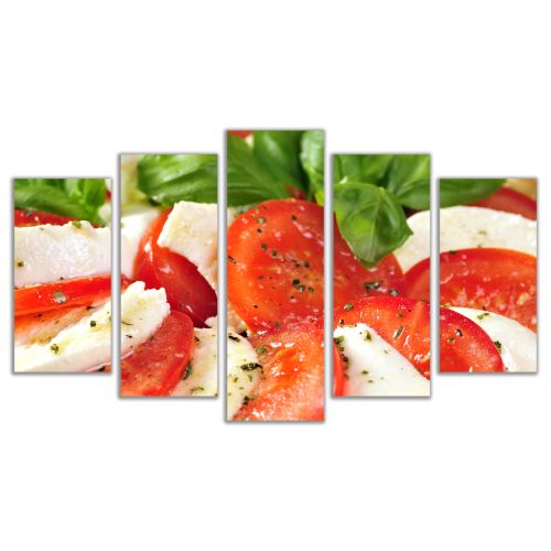 0487 Wall art decoration (set of 5 pieces) Caprese Salad 