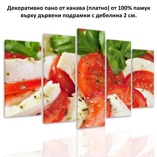 0487 Wall art decoration (set of 5 pieces) Caprese Salad 