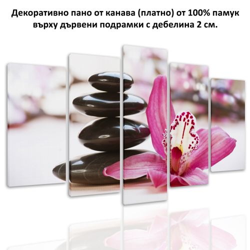 0453 Wall art decoration (set of 5 pieces) Zen compsition