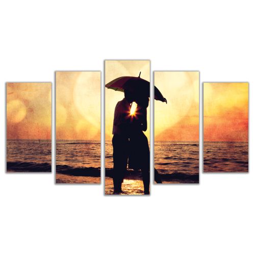 0444 Wall art decoration (set of 5 pieces) Couple in love