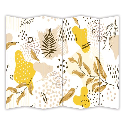 P9290 Decorative Screen Room divider Abstraction with leaves (3,4,5 or 6 panels)