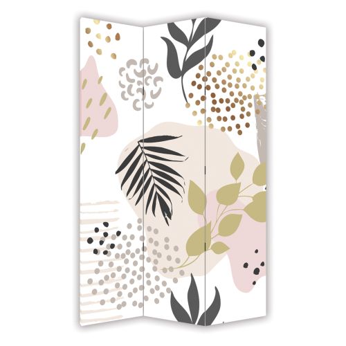 P9291 Decorative Screen Room divider Abstraction with leaves (3,4,5 or 6 panels)