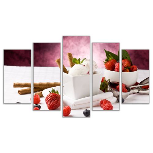 0028 Wall art decoration (set of 5 pieces)  Sweet temptation